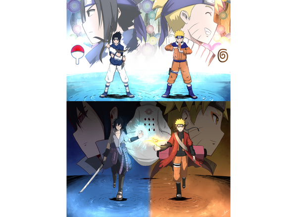 Naruto and Sasuke Custom Lenticular Poster (Aditya_Novian)